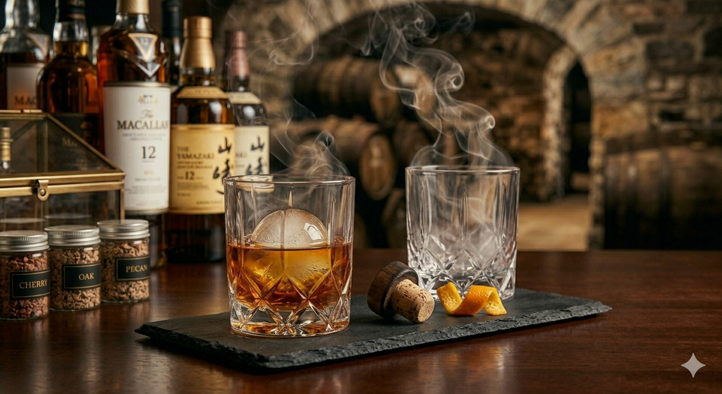 Charred Timber' Smoke-Infused Crystal Rocks Glass